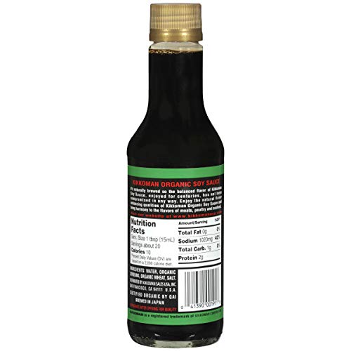 Kikkoman Organic Naturally Brewed Soy Sauce, 10 Ounce