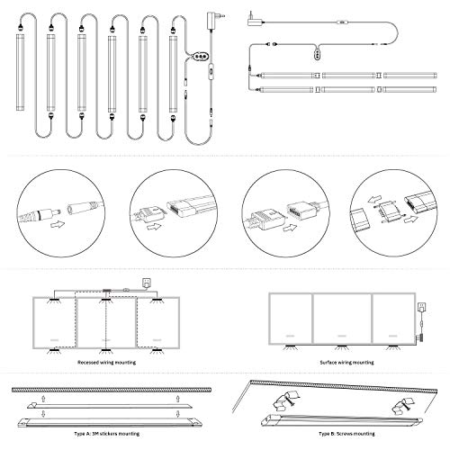 Lampaous 6 x 4 W Smart Wifi LED dimmerabile da