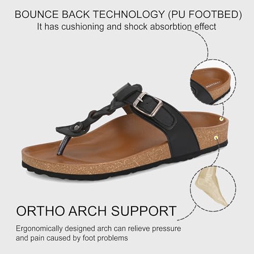 Image of Centrino Women's Berkin-Style Slip-On Sandals | Open Toe Design | Soft PU Footbed | Lightweight & Comfortable | Arch Support | On-Grip Sole | Casual Outdoor Wear (7695)