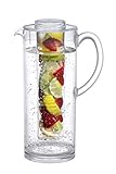Prodyne Trim Fruit Infusion Pitcher, 60 oz, Clear