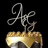 Luxtomi - Personalized Wedding Cake Toppers - Mr and Mrs - Customize Your Own Anniversary Cake...