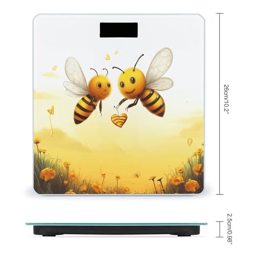 Báscula digital de baño Bee Love Honey con vidrio templado miniatura 2