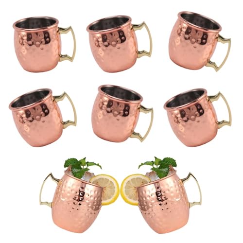 Mini taza de acero inoxidable dorada 60 ml pack 8 miniatura 1