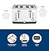 GE 4 Slice Toaster | Extra Wide Slots for Bagels, Breads, Waffles & More | 7 Shade Options | Countertop Kitchen Essentials | 1500 watt, White