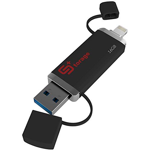 Image of USB 3.0 External Storage Flash Drive Apple MFi Certified 16GB, Share Between iOS, Mac & PC, Transfer & Backup for Apple Devices