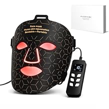 Red Light Therapy for Face, 240 LED Face Mask Light Therapy, Rechargeable Therapy Mask with Timer Controlled,850nm Infrared Light & 660nm Red Light Therapy At Home