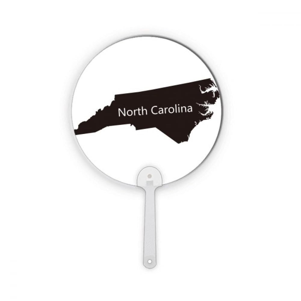 Éventail rond en plastique anti coup de chaleur avec carte du Nord des États-Unis