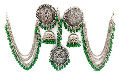 Image of Total Fashion Oxidised Tikka Earrings For Girls And Women