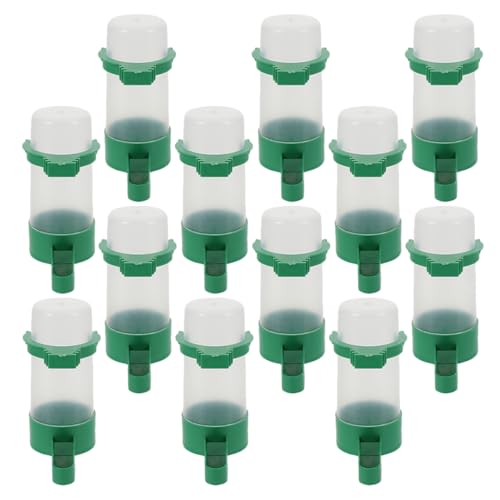 Happyyami 12 Piezas De Bebedero Automático para Pájaros Jaulas para Pájaros Comedero para Mascotas Taza De Agua Comedero para Pájaros Dispensador De Agua para Mascotas Accesorios para