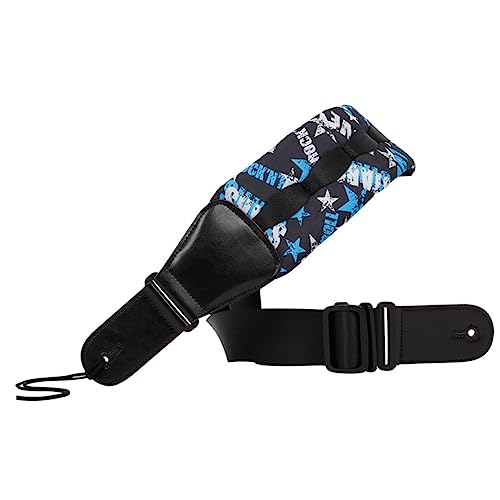 Vaguelly Sangle De Guitare Plus Coton Épaissi Et Élargi Sangle En Cuir Réglable Sangle De Décompression Bleu Et Blanc Étoile Basse Bandoulière Basse Guitare Basse Guitare Bandoulière - Les Beatles, Paul McCartney, John Lennon, RIngo Starr, George Harrison Vaguelly Sangle De Guitare Plus Coton Épaissi Et Élargi Sangle En Cuir Réglable Sangle De Décompression Bleu Et Blanc Étoile Basse Bandoulière Basse Guitare Basse Guitare Bandoulière