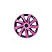 Produktbild NRM Drift EXTRA 4 x Universal Radzierblenden Radkappen Satz 4er Set Auto KFZ (Pink/schwarz, 16")