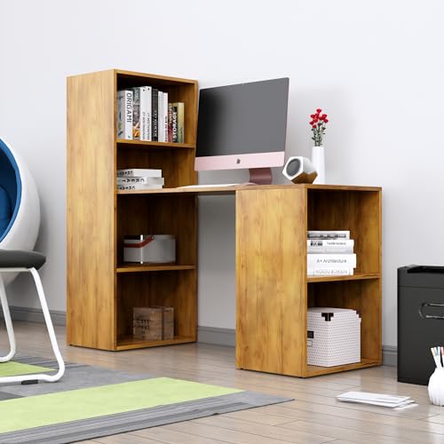 Image of Bniture Wooden Study Table for Home | Engineered Wood Study Table with Book Shelf | Multi Purpose Computer Desk for Writing & Study | Laptop Table for Study Room, Office & Workstation | Giant Wood