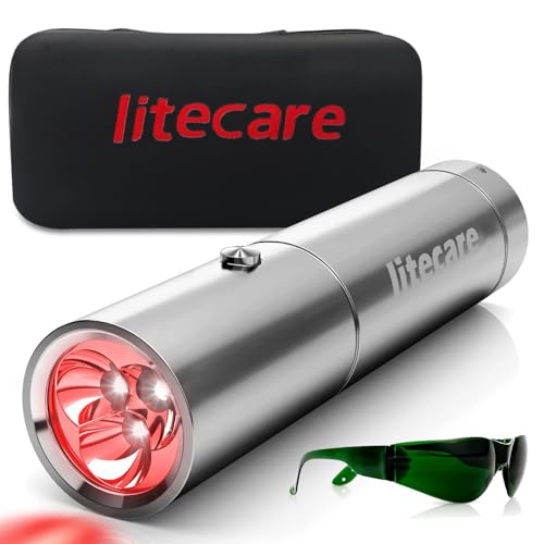 LITECARE Red Light Therapy for Body of Face,Joints & Muscles Pain Relief,Portable Infrared Red Light Therapy Wand at Home,Infrared Light Therapy Device 630nm 660nm 850nm(3-in-1)