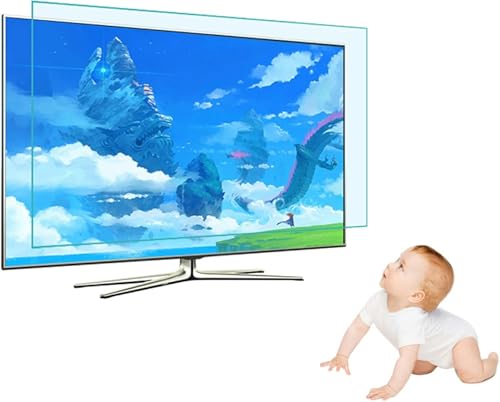 Filtro Protector De Pantalla Para Tv Antirreflejos/Antiluz Azul/Antiarañazos/Antihuellas Dactilares - Fácil Instalación Sin Burbujas - Para Sharp, Sony, Samsung, Hisense, Lg, Etc./Transparente - 43 P