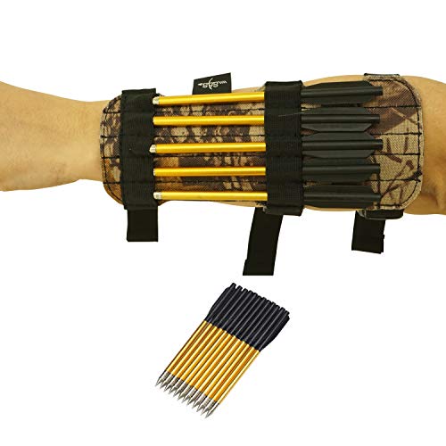 Southland Archery Supply SAS 6.5" Aluminum Pistol Crossbow Bolts Arrows for 50lbs 80lbs - 36/Pack or 12/Pack - for Self Cocking Mini Crossbows (Camo Bolt Holder with 12/Pack)