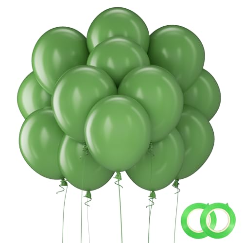Matt Avocado Grün Luftballons 12 Zoll, 110 Stück Vakuumverpackte Partyballons aus 100% Naturlatex,...