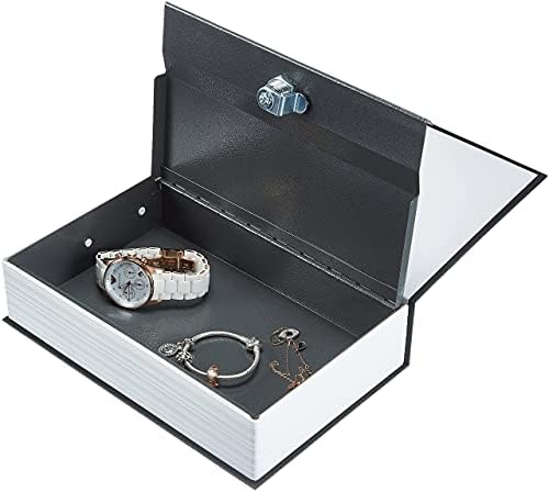 Amazon Basics Book Safe, Key Lock, Black