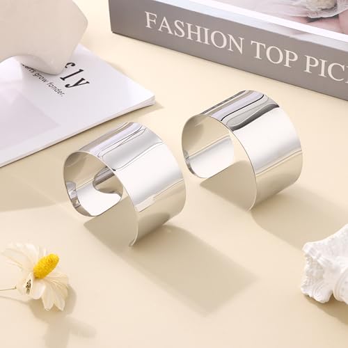 2-4PCS Gold Cuff Bracelets for Women Gold Bangle Bracelets Set Gold Cuff Jewelry Gold Open Wide Bracelets Adjustable 6