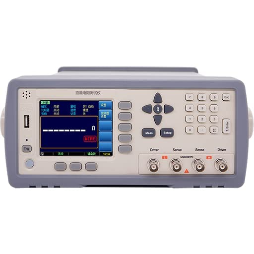 Fully Automatic DC Resistance Tester Meter Real-time Detection Instrument with Accuracy 0.05% Range 1μΩ to 20MΩ Temperature Compensation Function
