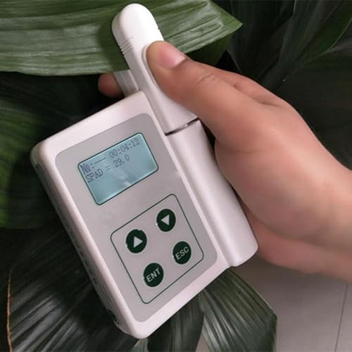 Medidor digital de clorofila manual para agricultura, mide clorofila, nitrógeno, temperatura y humedad de las hojas, rango de 0.0-100 SPAD