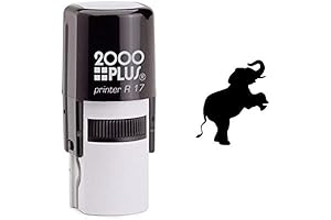 Jumping Elephant Self Inking Rubber Stamp