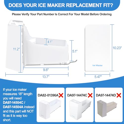 Upgraded DA97-14504C Refrigerator Ice Bucket Compatible with Ice Bucket Replacement Ice Maker Tray Parts DA97-14504A Ice Container, AP6039681 RF23HCEDBSR RF22KREDBSR RF23J9011SR Ice Bin by ALVAR - Image 5