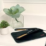 CHI Tourmaline Ceramic Flat Iron, Hair Straightener For An Even & Smooth Finish, 1 1/2" Iron, Onyx Black