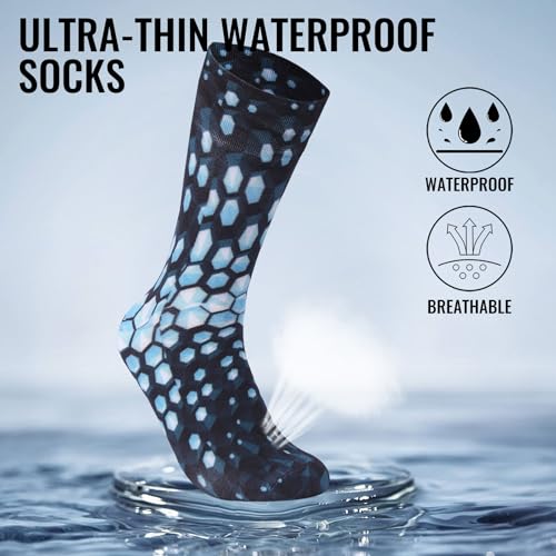 Image of RANDY SUN Waterproof Socks, Unisex Hiking Wading Trail Running Kayaking Crew Socks