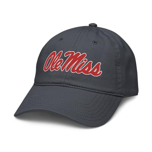 Elite Authentics Ole Miss Rebels Adjustable Baseball Cap - Navy Blue - Unisex-Adults