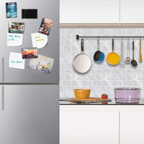 Imán de Nevera Cristal Rectangular con Diseño Floral miniatura 4
