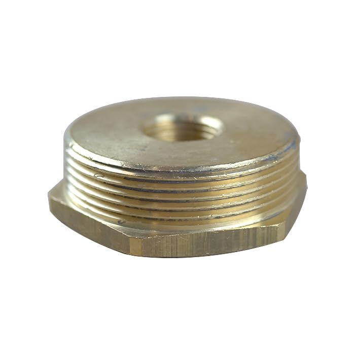 Raccord laiton à visser - Réduction 6 pans Mâle/Femelle 2" - 1/2" (50/60 - 15/21) -
