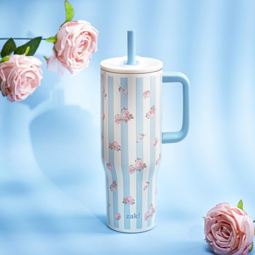 Image of Zak Designs Royal Rose 30 oz Spill-Proof Insulated Travel Tumbler