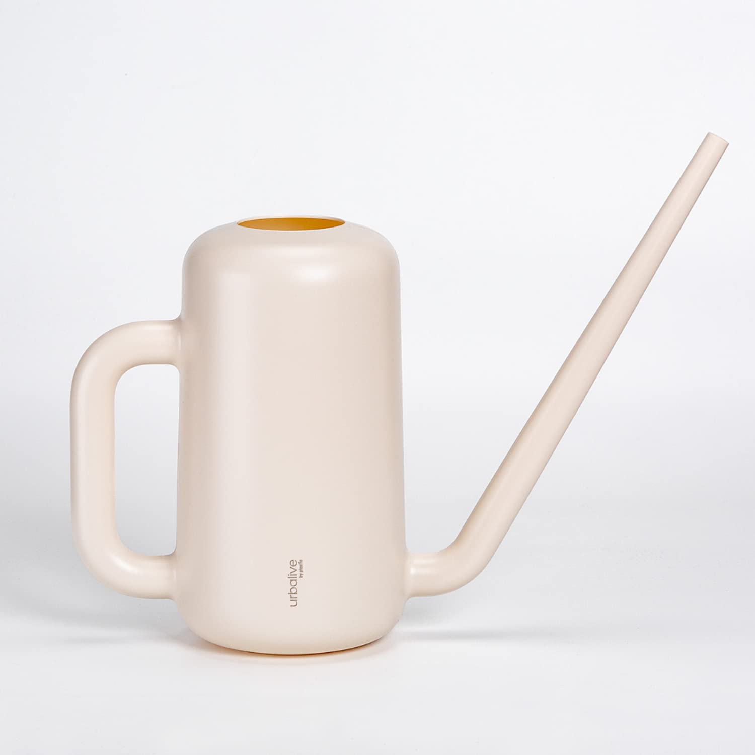 Plastia Regadera Pequeña para Plantas de Interior 1,8 L – Regadera Plantas con Pico Largo para Riego Fácil – Regaderas Jardín de Plástico Reciclado, Marfil