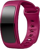Ajuste perfecto: trampas compatibles con Gear Fit 2 Pro SM-R365 / Gear Fit 2 SM-R360, correa de repuesto ajustable de silicona para reloj deportivo para mujeres y hombres