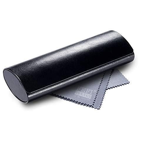 FEFI - Elegant classic hard case glasses case with magnetic closure, black, One Size Cover