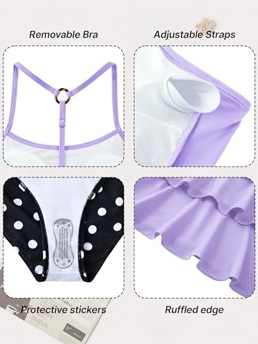 Image of UIQUR Girls Swimsuit Two Pieces Tankini Set Bikini Bathing Suits 7-16Y