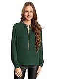 camisa mujer verde botella Longitud de espalda (talla M): 69,5cm