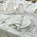Laura Ashley Annaleigh Tablecloth Jacquard Fabric, Wrinkle Resistant for Dining, Holiday, Party, Wedding or Banquet, 60