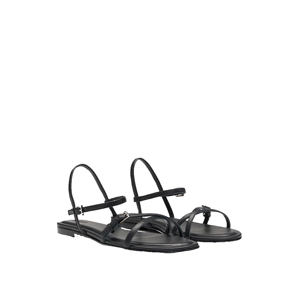 HUGO Women's Tayna_Sandal_NA, Black, 9 UK