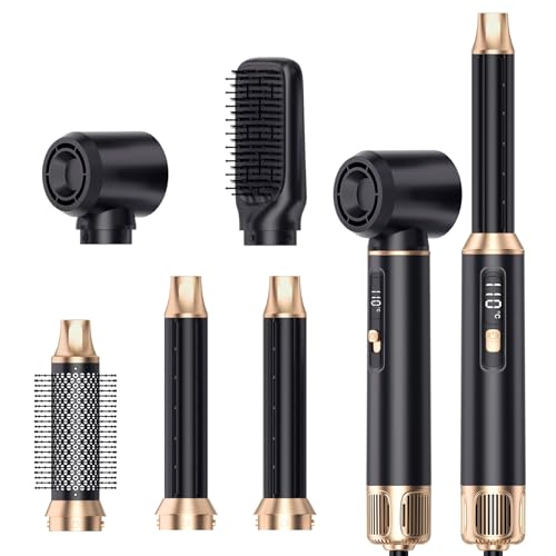 Image of 5 in 1 Blow Dryer Brush Set Hair Styler, Negative Ionic Blow Dry Brush,Hair Dryer Brush Detachable Hair Tool for Curling, Volumizer,Straightener,Drying