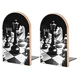 Bouchon de livre d'échecs décoratif noir et blanc : le bouchon de livre d'échecs noir et blanc adopte la technologie d'impression UV, des motifs clairs et vifs, des couleurs vives, adapté pour la maison, le bureau, la bibliothèque, etc.