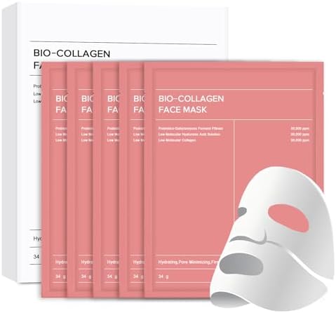 Bio Collagen Overnight Hydrogel Mask - Face Mask for Glass Skin, ...