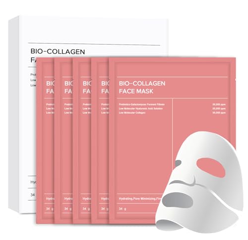 Bio Collagen Overnight Hydrogel Mask - Korean Face Mask for Glass...