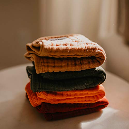 Parker Baby Muslin Cotton Burp Cloths - 5 Pack Large Cotton Burping Clothes For Boys, Girls, Unisex (Estes) #TOP4