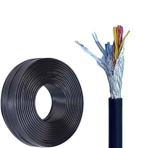 Cable Conductor 28AWG 20/26/40/44/50 (UL2464) Cable De Seguridad De Cobre Estañado De Alta Flexibilidad, Aislado Con PVC, Blindado, Antirrobo, Para LED Para Bajo Voltaje(65FT,28AWG-26C)