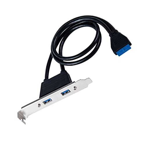 Housoutil USB to Dual USB Connector Converter for Pci Rear Panel Expansion Elastic Shell to Your Computer System