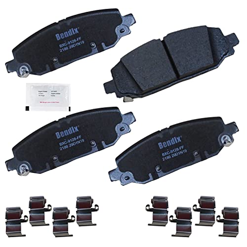 Image of Bendix Priority1 CFC2186 Ceramic Rear Brake Pads for Jeep Wrangler 2024-2018