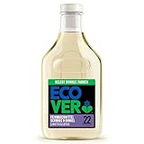 Ecover Mild Detergent Black & Dark - Lime & Lotus (1L/22 Washes), Liquid Detergent with Plant-Based Ingredients for Dark Laundry