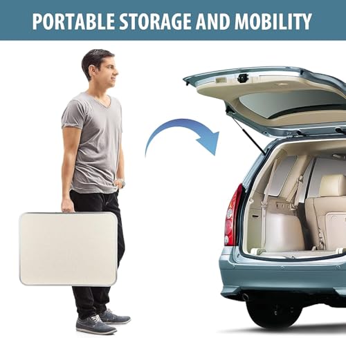 JF HOME BLISS 2FT Folding Camping Table Picnic Table Adjustable Height Multipurpose Party Dining small camping Table Lightweight with Carry Handle for Catering Buffet and Garden - Image 5