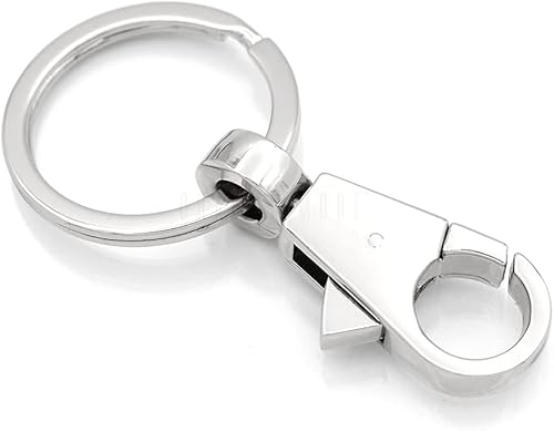 CRAFTMEMORE 2 piezas de hardware para llavero con anillo dividido de 1.181 in DIY llaveros titular hallazgos de llavero (DB384), DB384